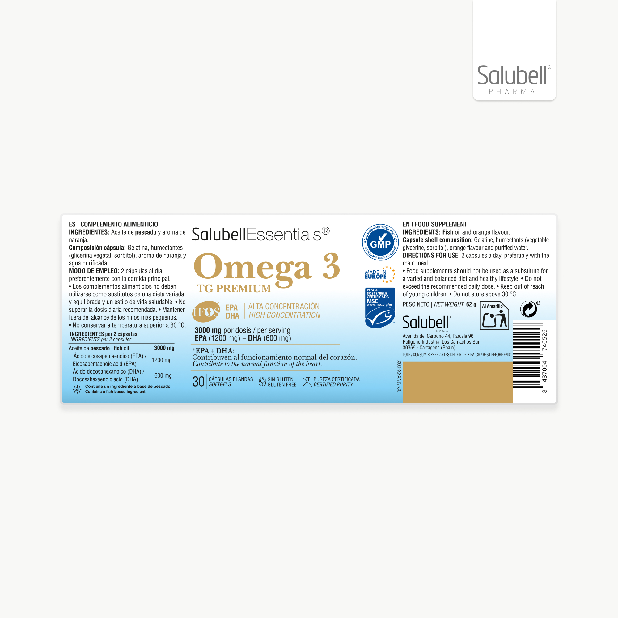 Salubell Essentials® Omega 3 TG Premium - Imagen 4